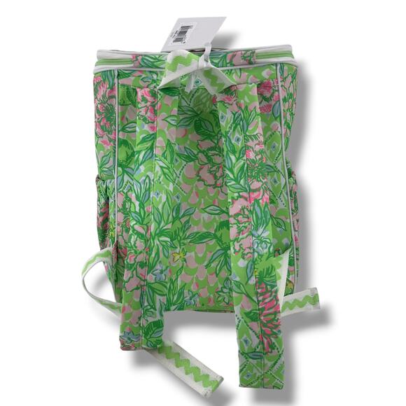 Lilly Pulitzer Backpack Cooler Lime Feeling Good Floral Print Insulated Tote - Picture 8 of 12